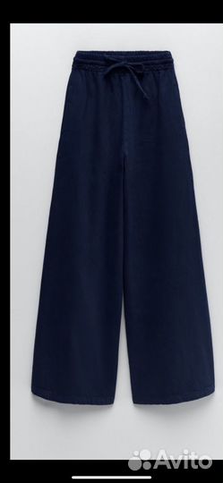 Широкие брюки zara из джинсы