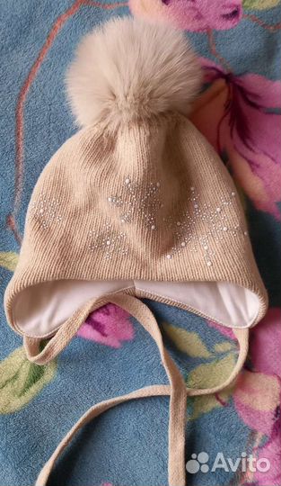 Шапка зимняя для девочки 5-7 лет