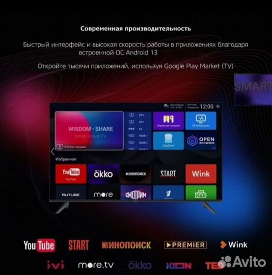 Новый SMART TV 32 дюйма / Android 14