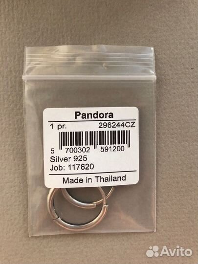 Серьги пандора 296244cz кольца