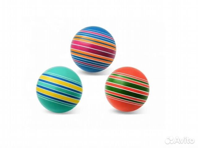Мяч резин. 200 мм Р3-200 Полосатики 40474