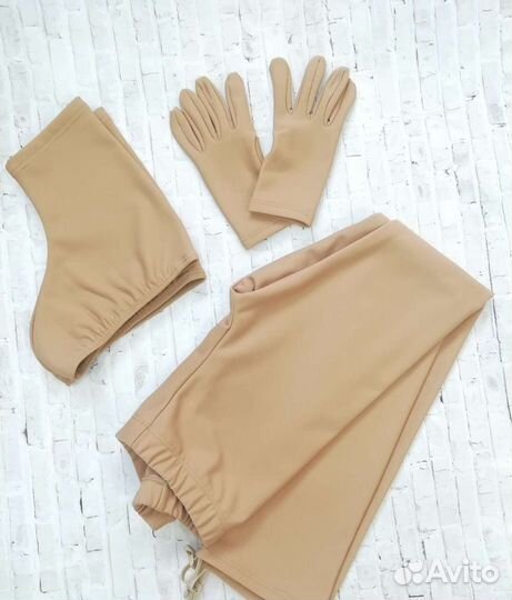 Термолосины телесные для фигурного катания, перчат