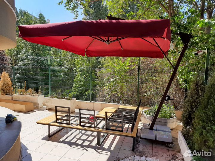 Усиленные боковые зонты для летнего кафе 2х2