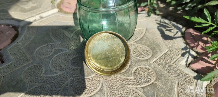 Банка бочонок для меда СССР стеклянная