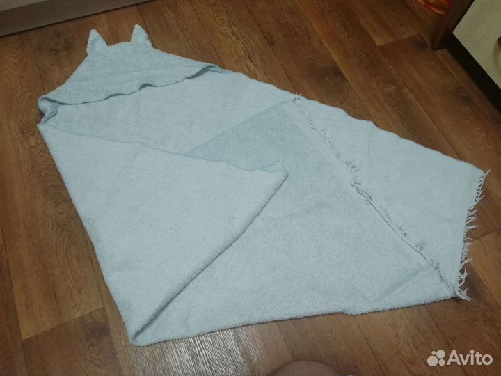 Полотенце с капюшоном с ушками детское