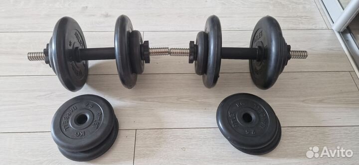 Гантели разборные обрезиненные 2шт