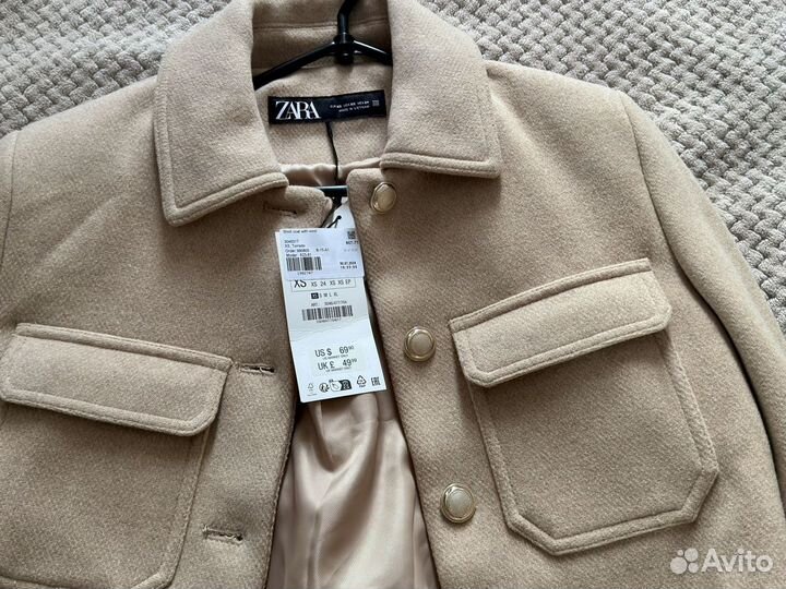 Куртка Блейзер шерстяной Zara