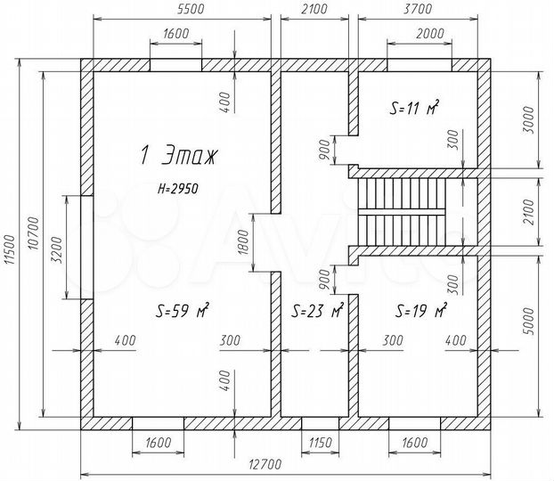 Коттедж 234 м² на участке 10 сот.