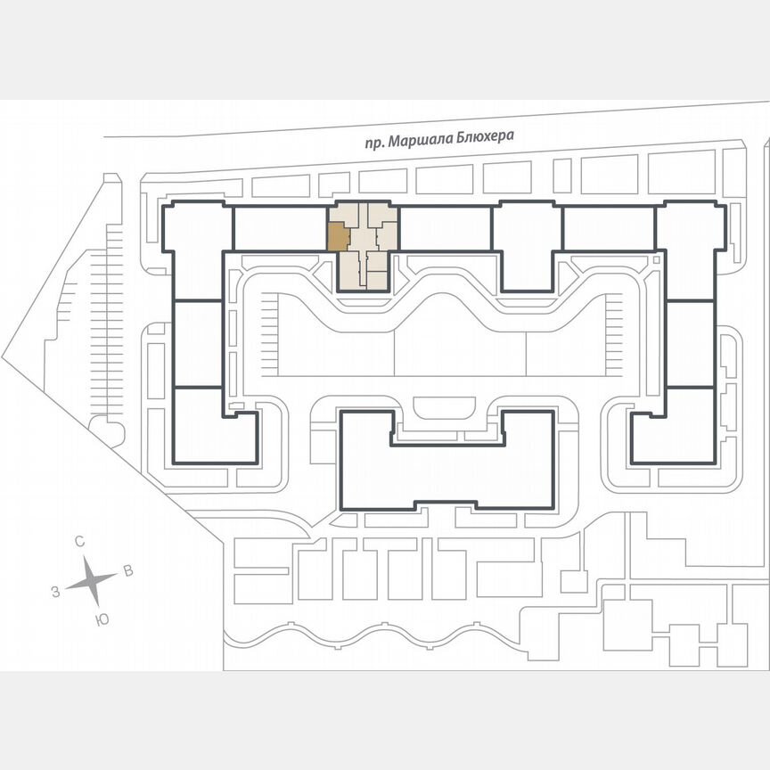 2-к. квартира, 53,7 м², 5/17 эт.