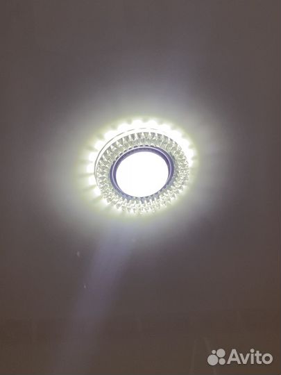 Светильник встраиваемый + лампы Б/У 5 шт