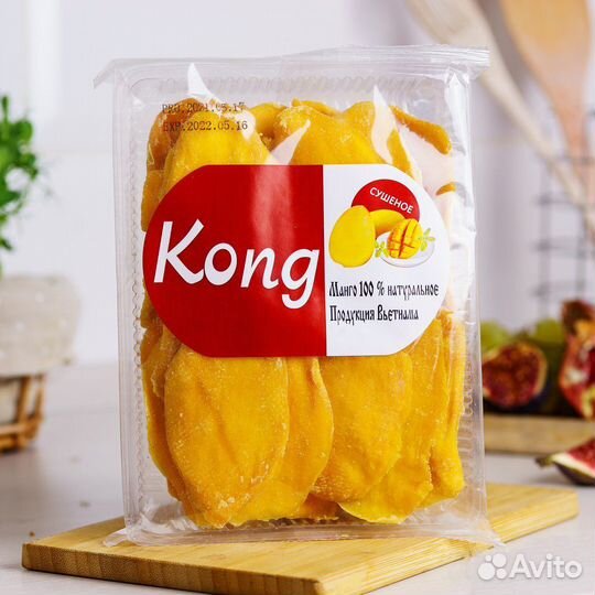 Манго сушеное Kong 500г без сахара Вьетнам