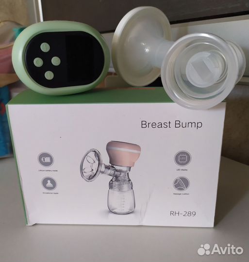 Молокоотсос электрический с бутылочкой Breast Bump