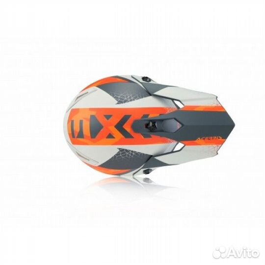 Детский мотошлем Acerbis steel orange/grey, S