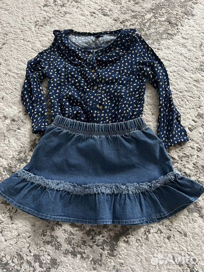 Блузка детская юбка 92 98 kiabi для девочек