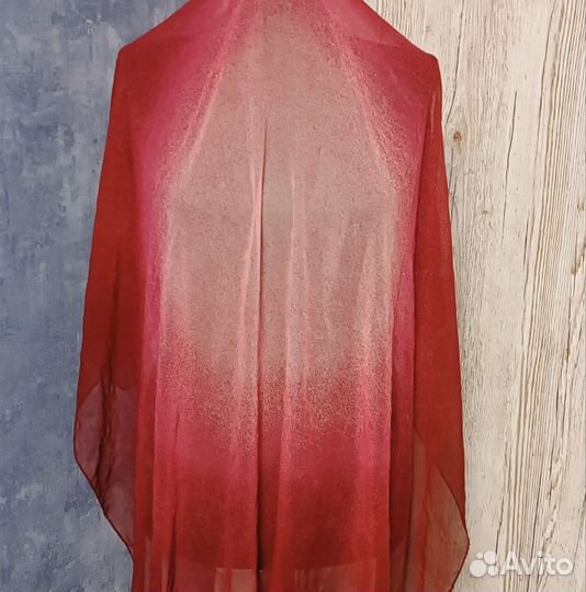 Шёлковые шарф платок цвет бургунди