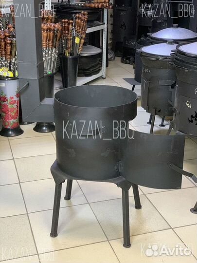 Печь для казана с трубой