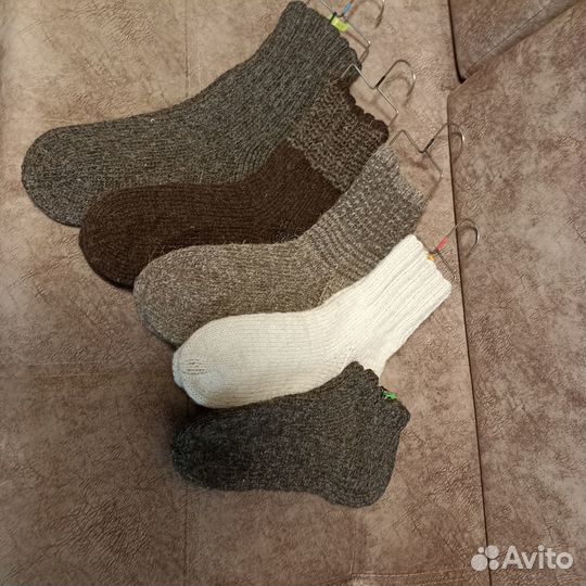 Носки шерстяные вязаные ручной работы