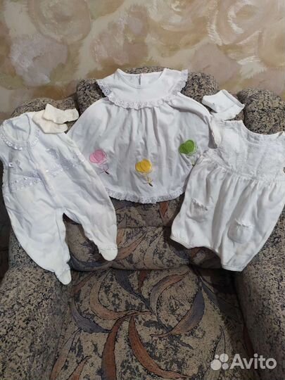 Комплект вещей для девочки 6-9 мес лето