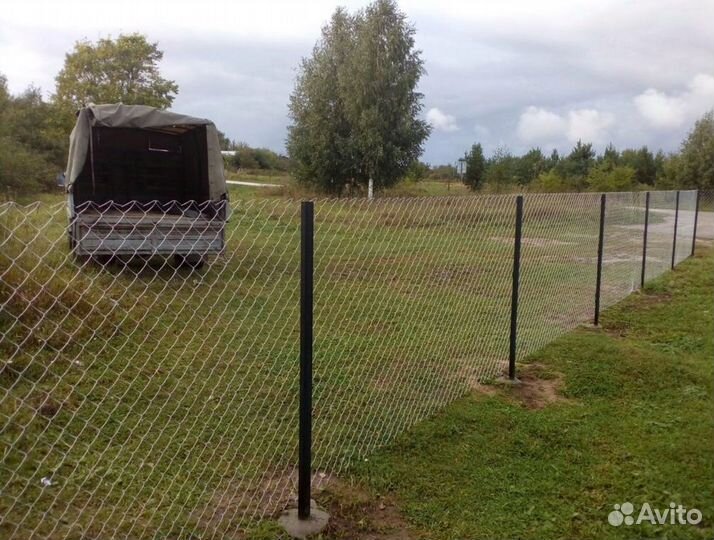 Заборы из сетки рабица под ключ новые