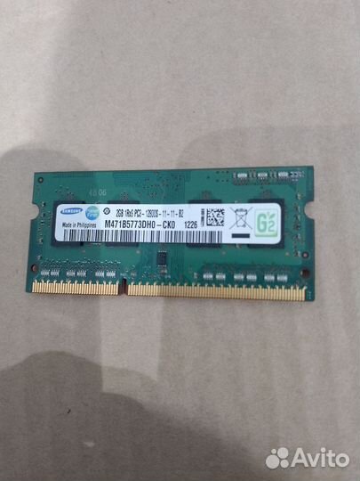 Оперативная память для ноутбука DDR3 4 GB 2 GB