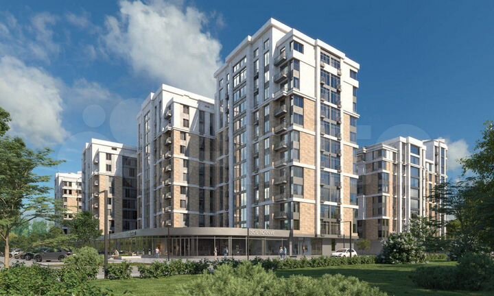 2-к. квартира, 61,3 м², 6/9 эт.