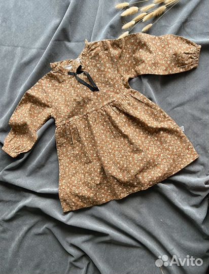 Теплое детское платье для девочки