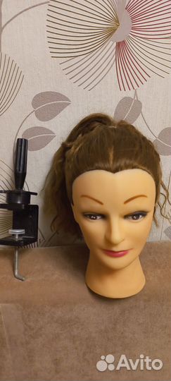 Голова манекен с натуральными волосами