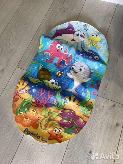 Коврик для купания с наклейками на ванну