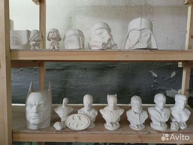 Гипсовые бюсты супергероев