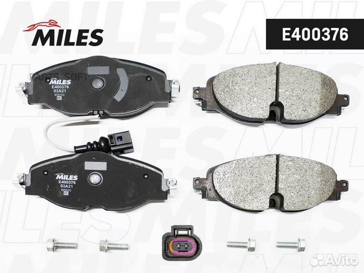 Miles E400376 Колодки тормозные дисковые перед
