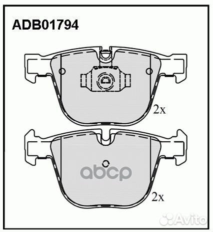 Колодки тормозные дисковые зад ADB01794 allied