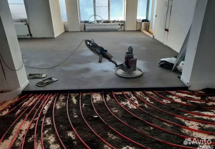 Полусухая стяжка пола под ключ