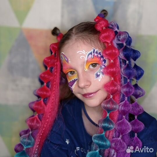 Украшения для волос из канекалона