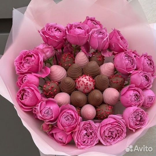 Букет из клубники в шоколаде