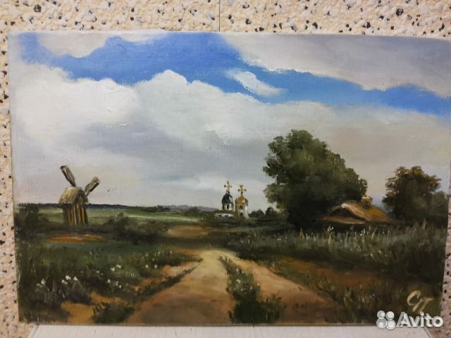 Картины, холст, масло. 10 шт