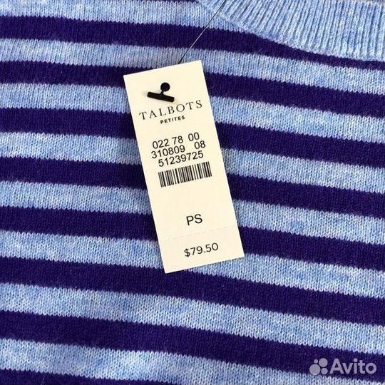 Свитер джемпер Talbots США шерстяной в полоску