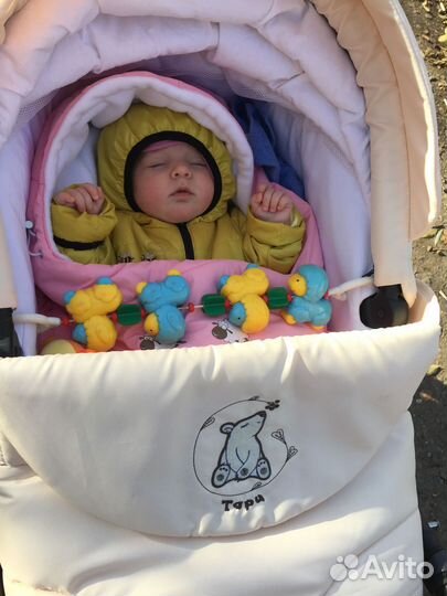 Зимний конверт в коляску на овчине