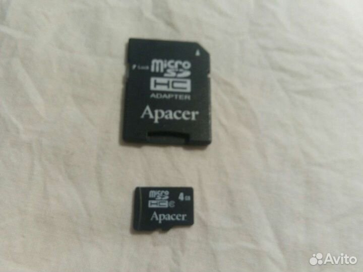 Карта памяти Micro SD 4gb с переходником