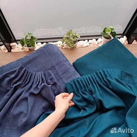 Шторы канвас 4м(2шт по 2м) качественный пошив