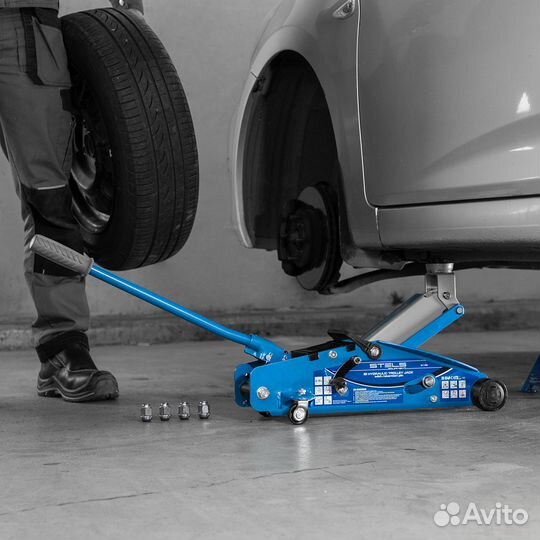 Домкрат подкатной 2.5 т, с фиксатором, Safety Pin