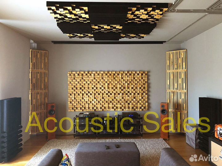 Акустические панели, диффузор, бас панели, trap