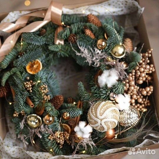 Мастер-класс по новогоднему венку