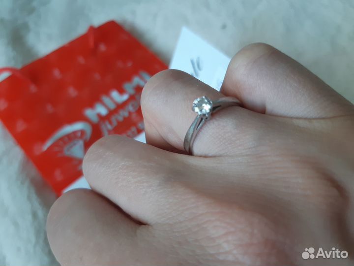 Кольцо 585 с бриллиантом 0,28 к