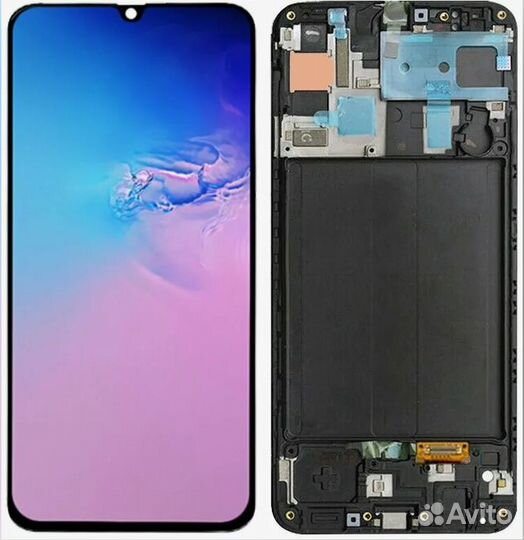 Дисплей Samsung A505F A50 в рамке оригинал