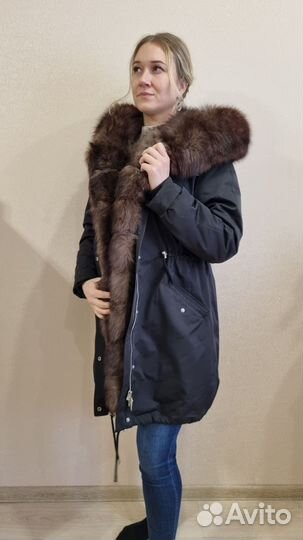 Парка женская зимняя с натуральным мехом