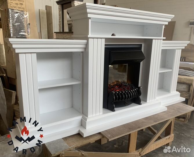 Электрокамин Оксфорд с полками