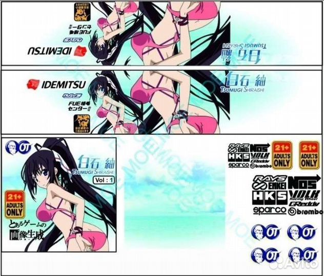 Декали HOT wheels itasha #1-#10