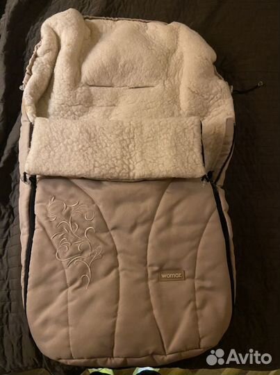 Меховой конверт в коляску