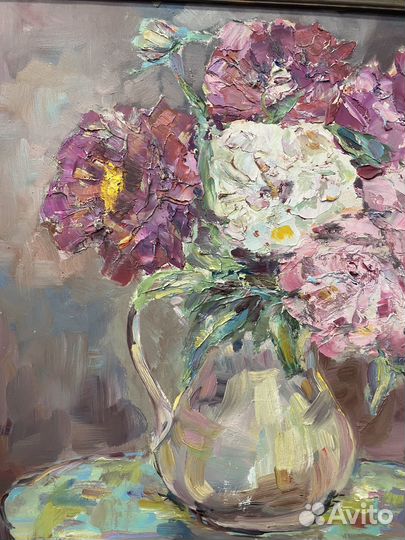 Картина маслом цветы