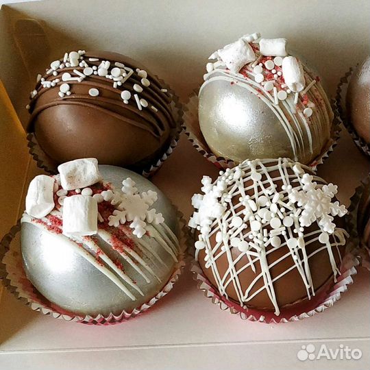 Шоколадные и чайные бомбочки, меренговый рулет